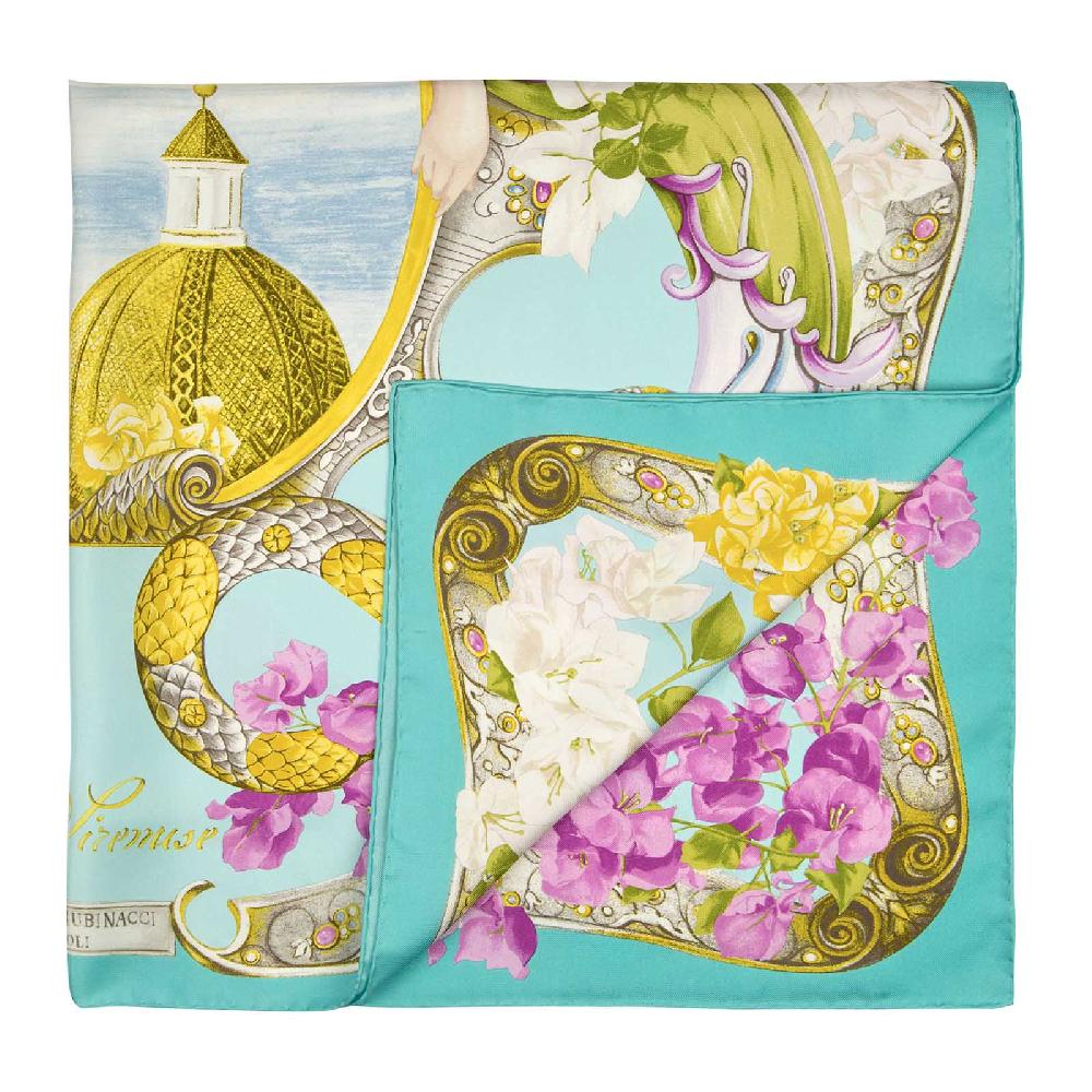 Rubinacci Foulard sirenuse verde acqua Sostegno trimestrale