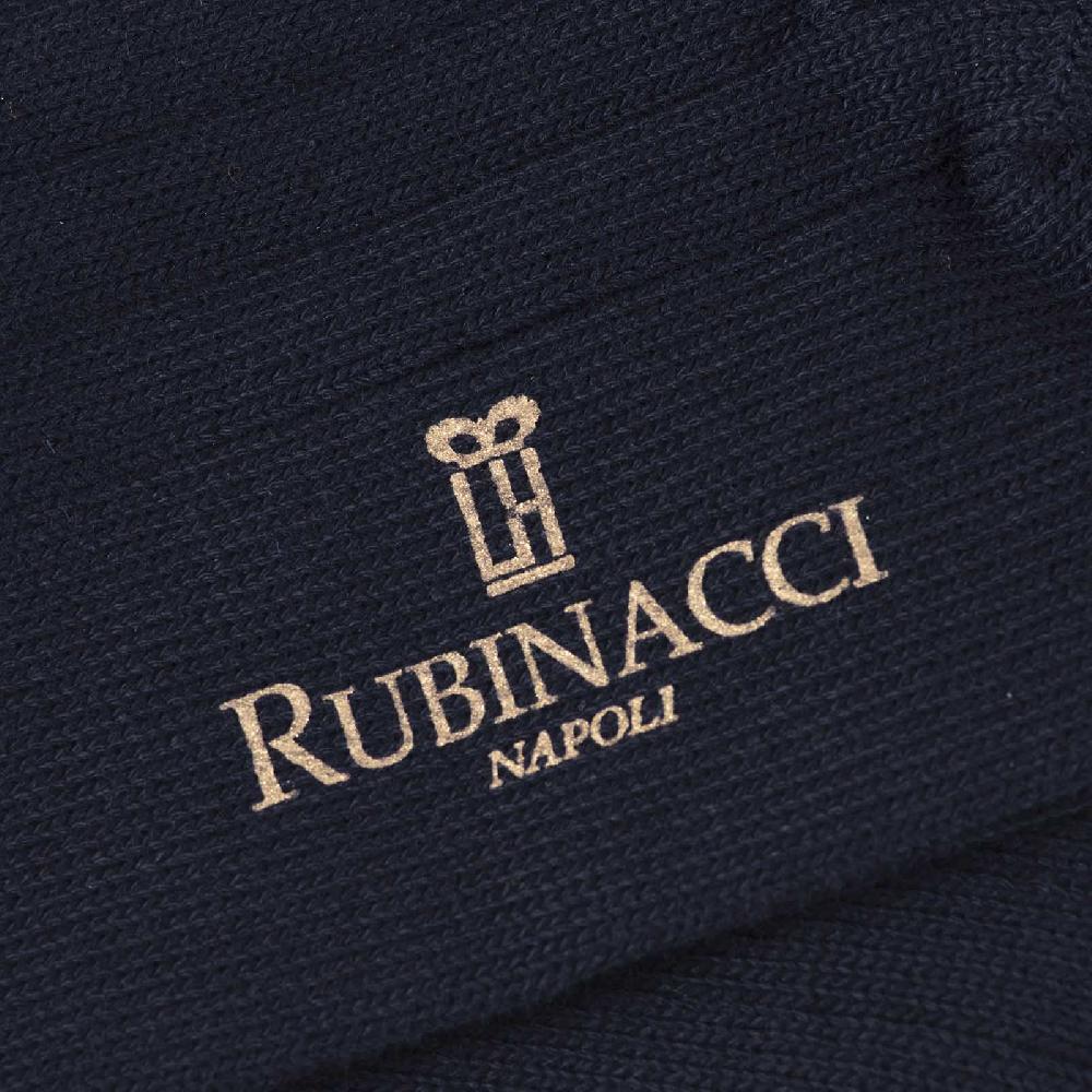 Rubinacci Calze in cotone a costa larga blu Solo un giorno rimasto