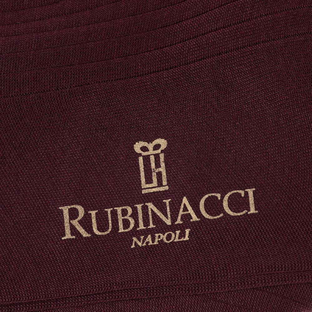 Rubinacci Calze in filo di Scozia a costina vino Enormi sconti