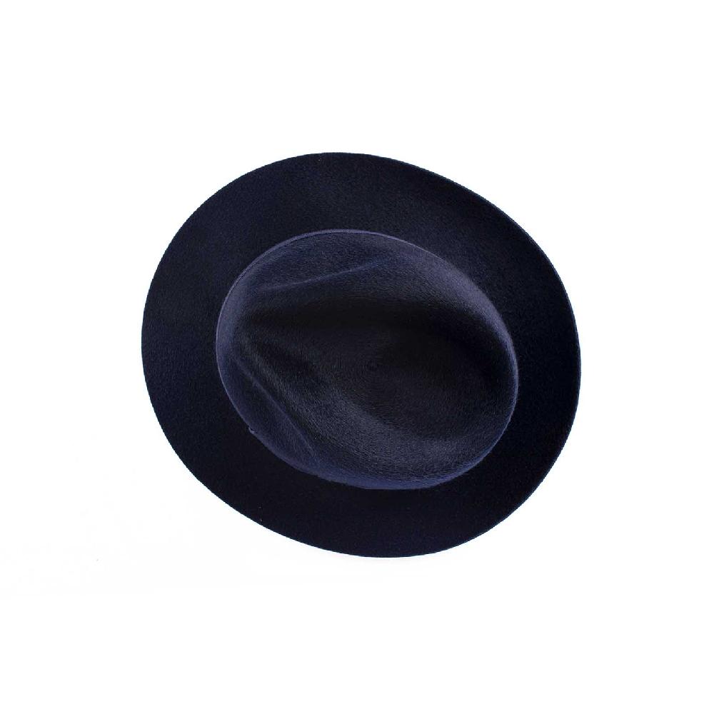 Rubinacci Fedora in lana blu In Linea
