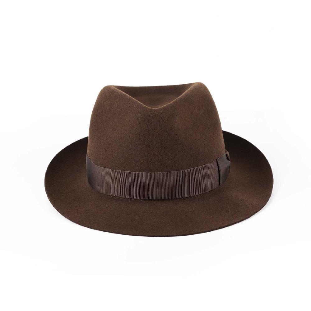 Rubinacci Fedora in lana testa di moro Nuovo