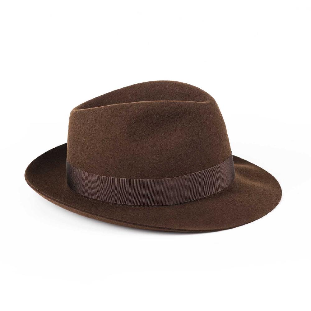 Rubinacci Fedora in lana testa di moro Nuovo