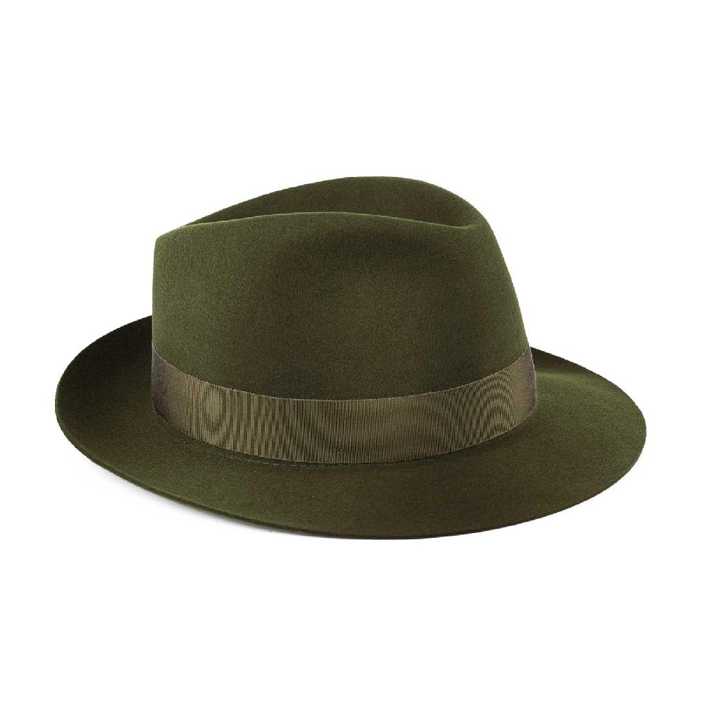 Rubinacci Fedora in lana verde Qualità