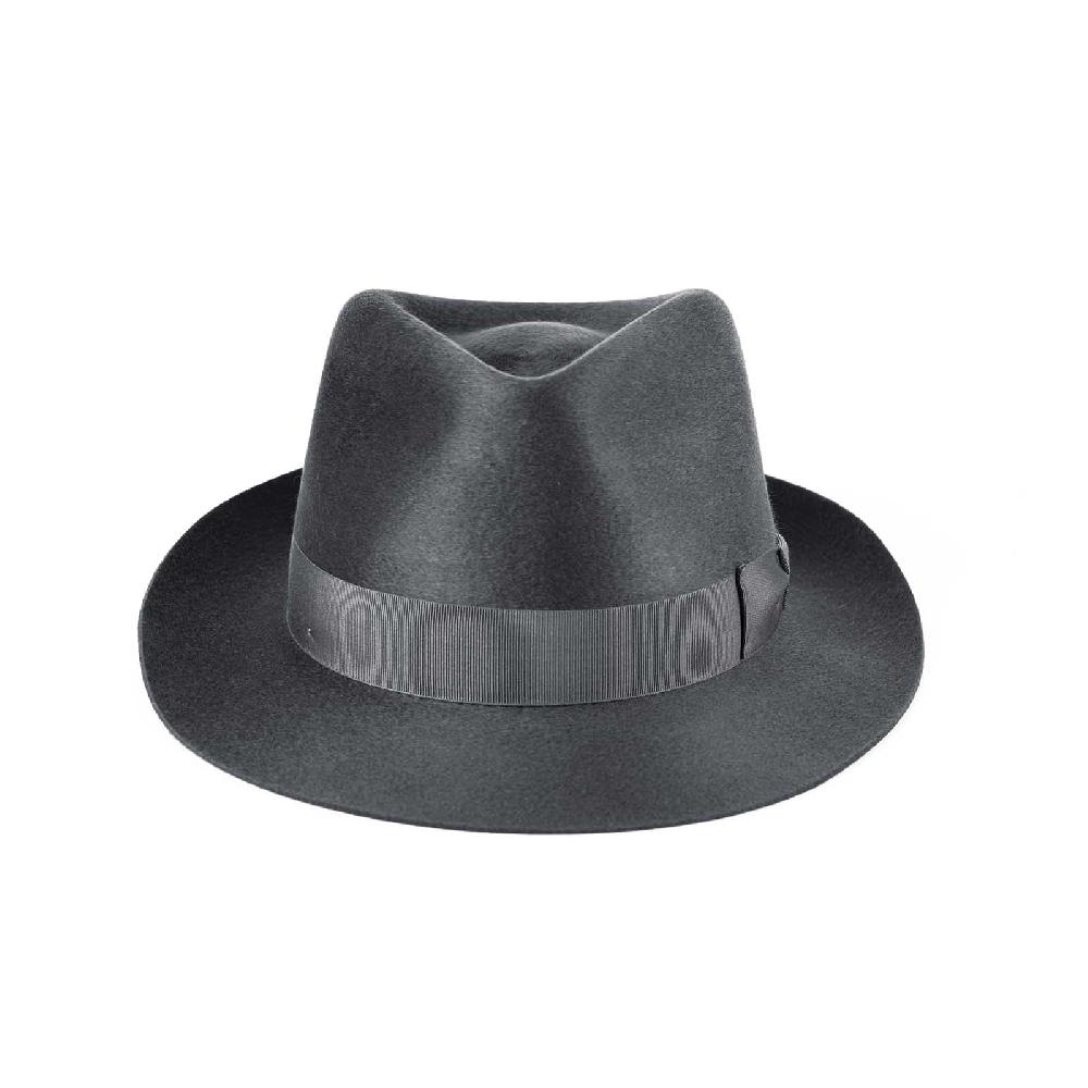 Rubinacci Fedora in cashmere fumo Qualità Garantita