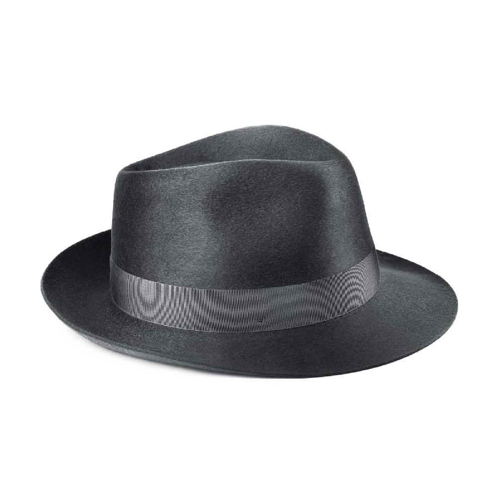 Rubinacci Fedora in cashmere fumo Qualità Garantita