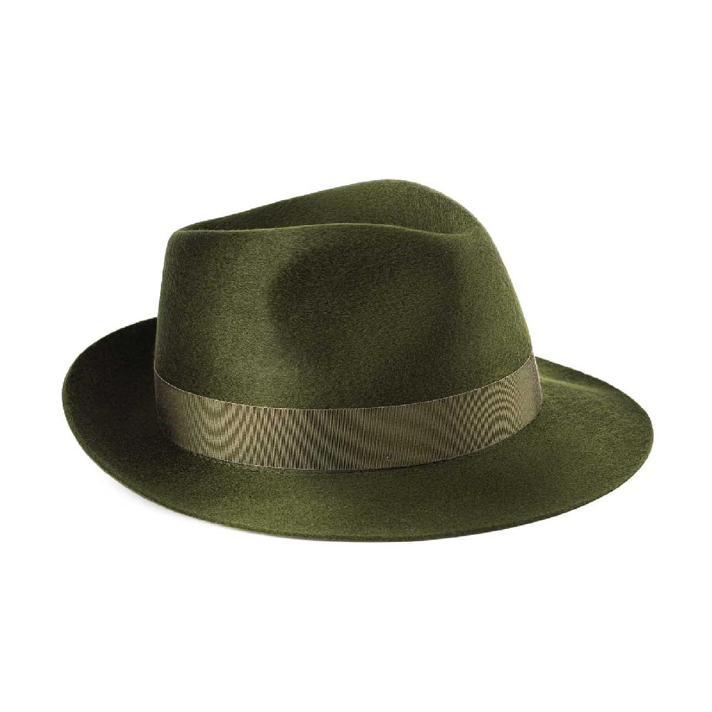 Rubinacci Fedora in cashmere verde Negozi Online