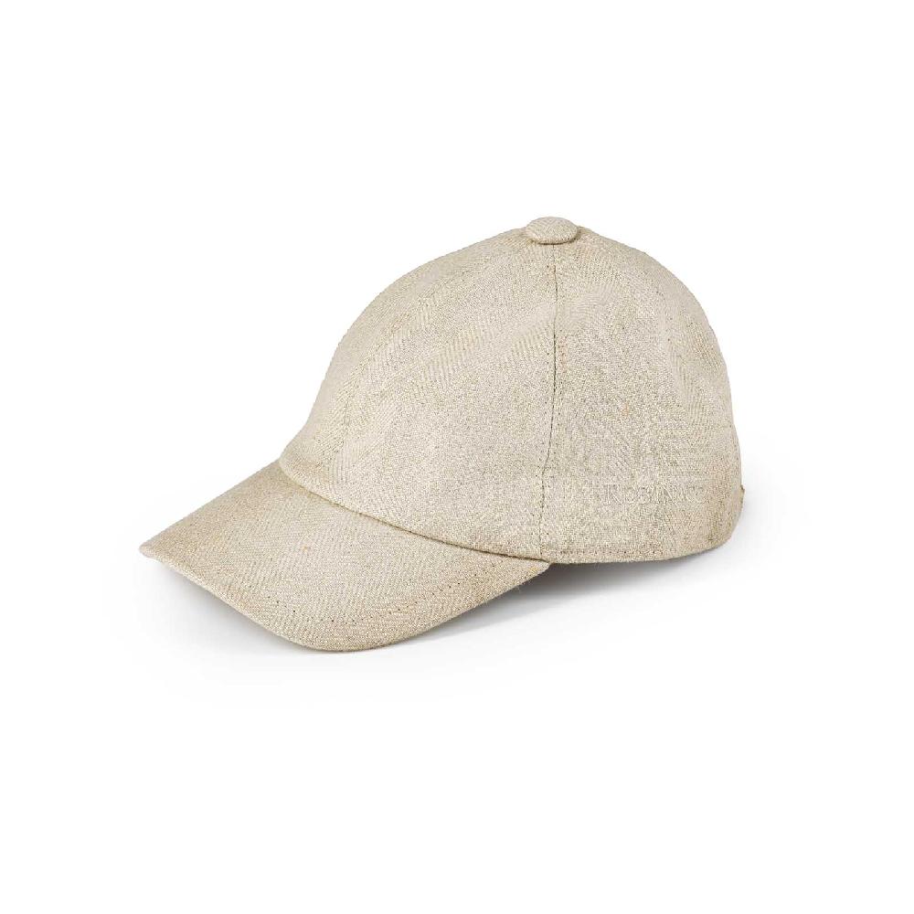 Rubinacci Cappello baseball in lino beige Consegna Veloce