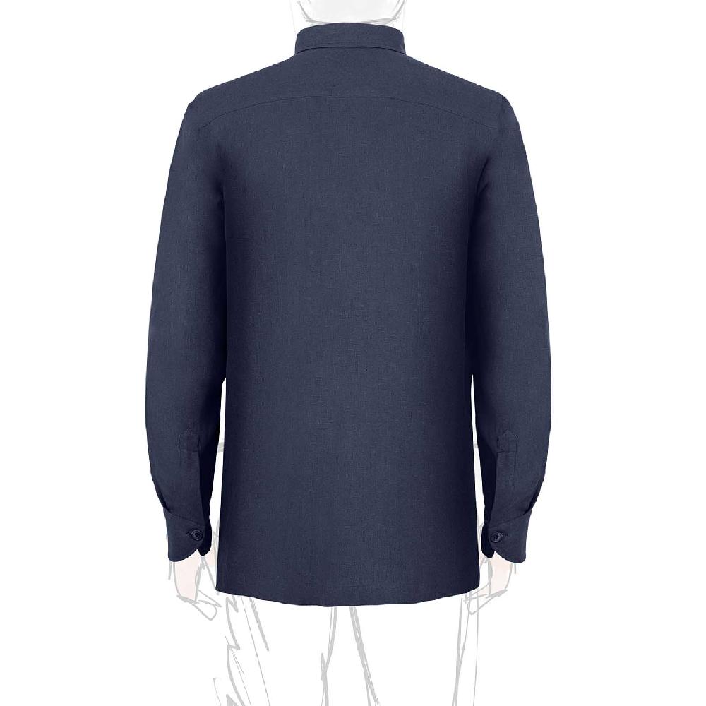 Rubinacci Sahariana in lino blu Vendite stagionali