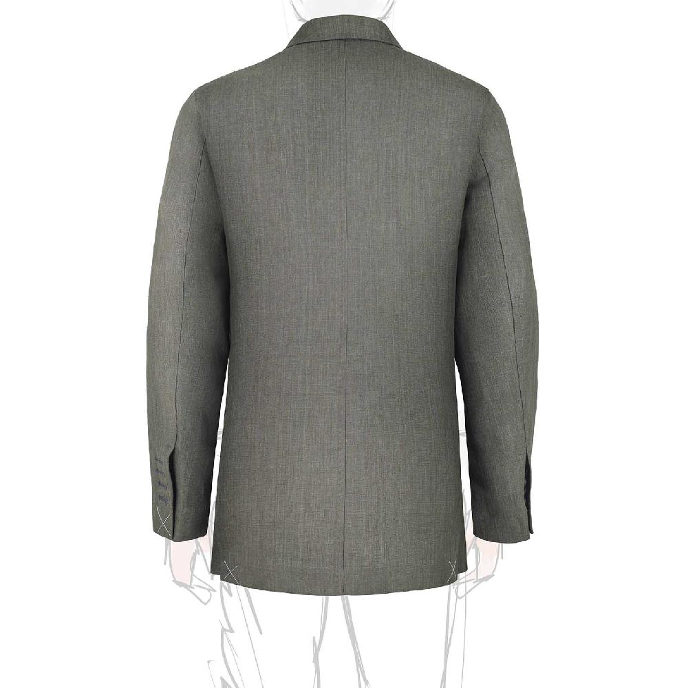 Rubinacci Giacca in lino verde militare Offerta Pasqua