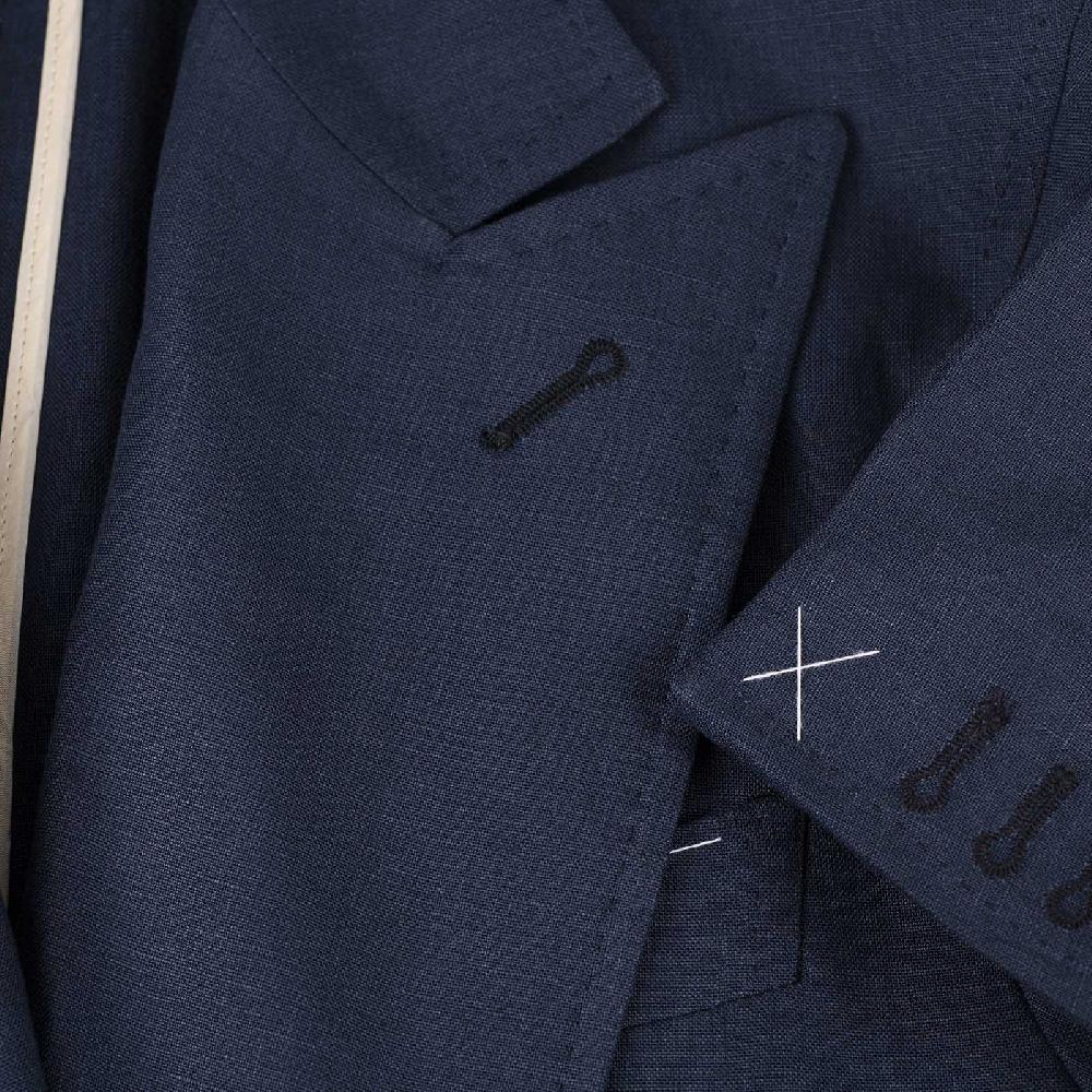 Rubinacci Giacca in lino blu Offerta San Valentino