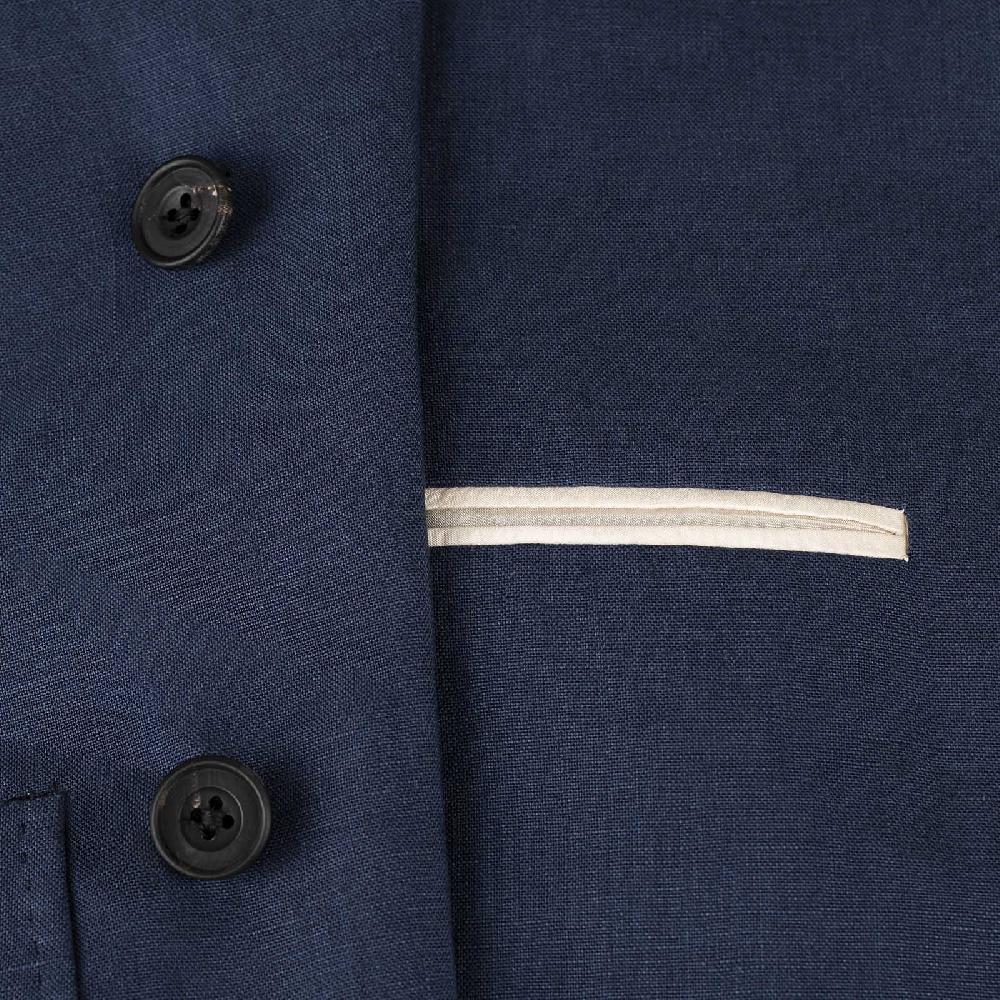Rubinacci Giacca in lino blu Offerta San Valentino