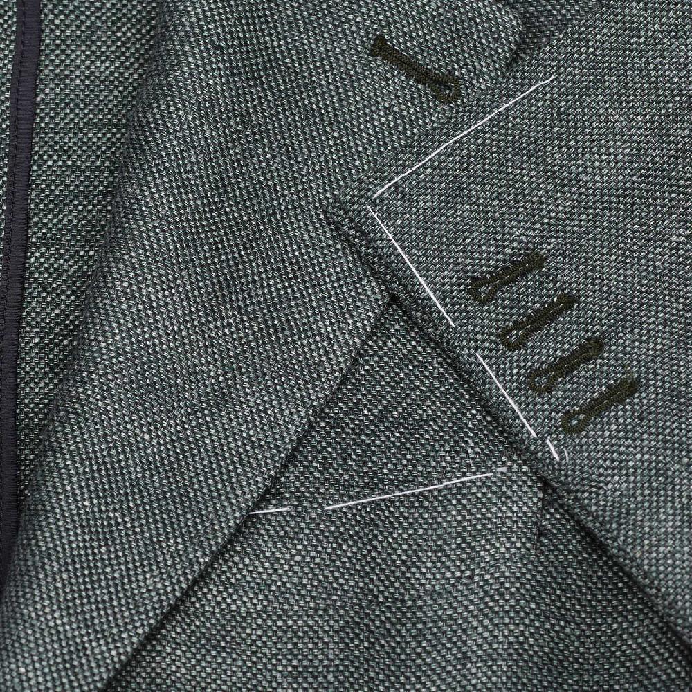 Rubinacci Giacca in lino e lana super leggera verde Smaltimento dello stoccaggio