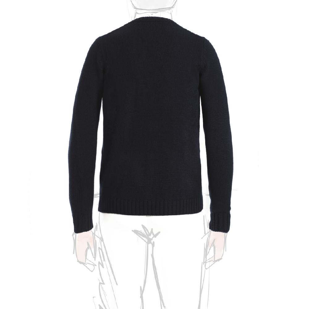 Rubinacci Girocollo in cashmere blu Offerte esclusive