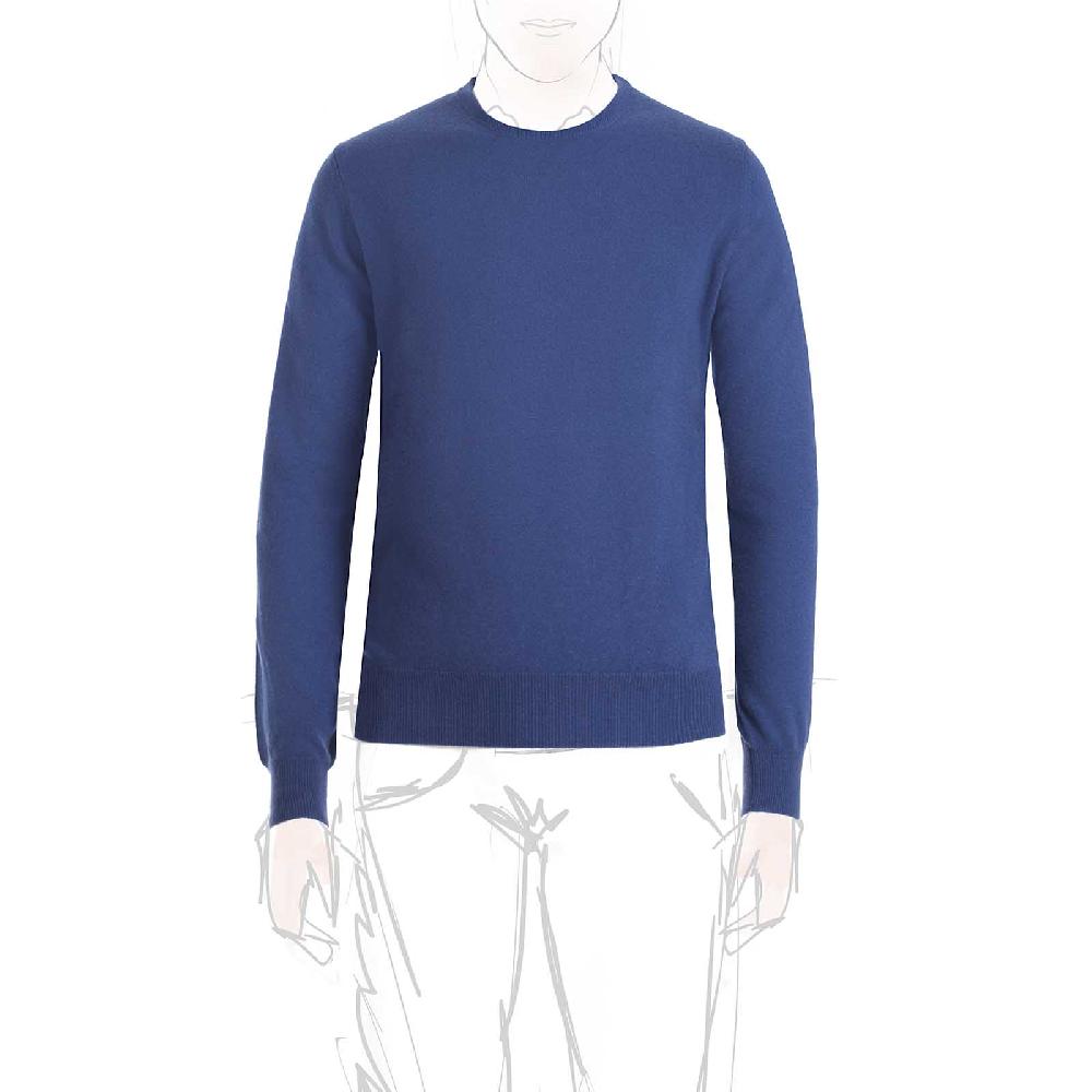 Rubinacci Girocollo in cashmere ceruleo Grandi sconti