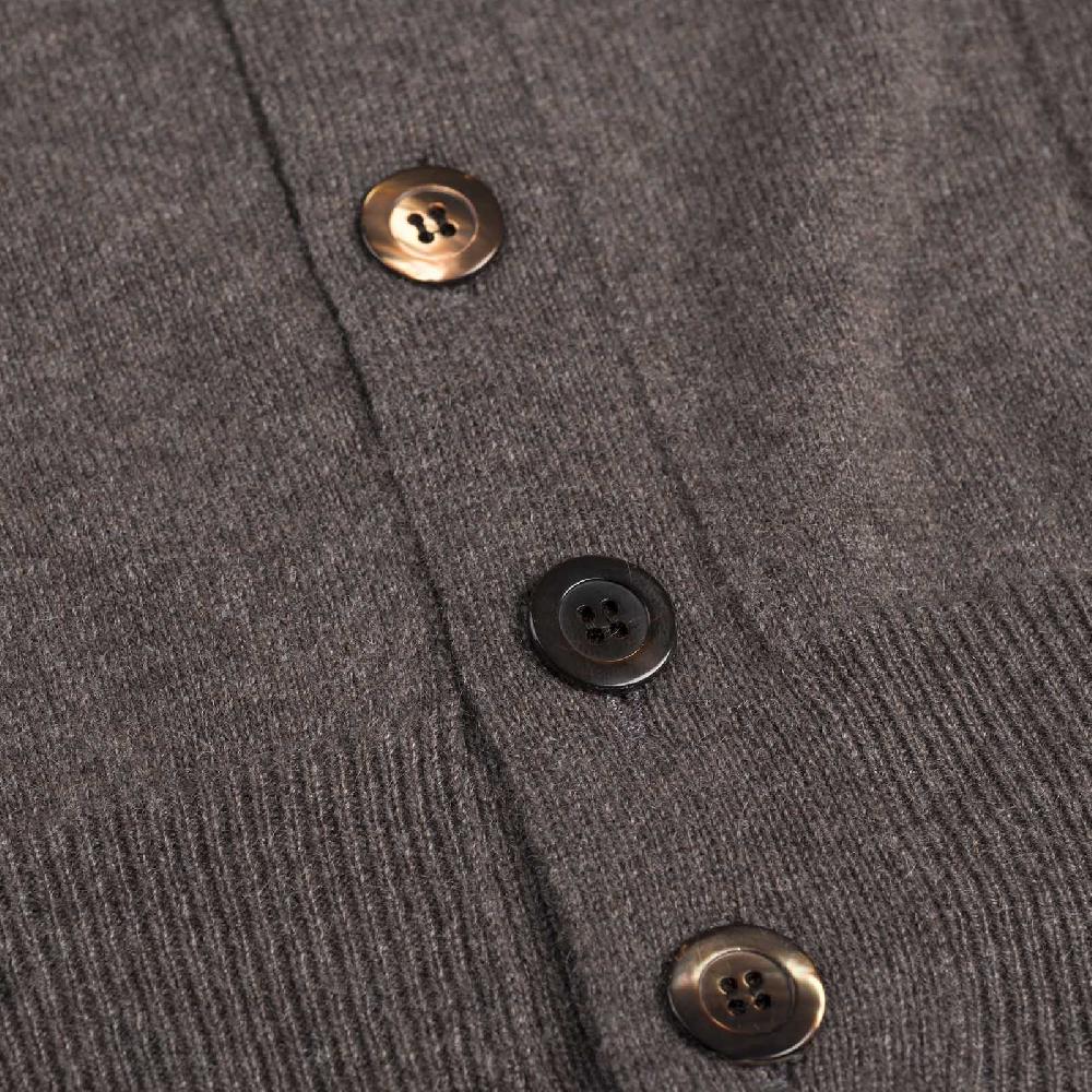 Rubinacci Gilet in cashmere tortora Offerte stagionali