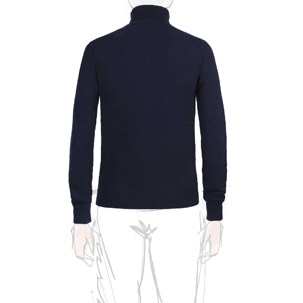 Rubinacci Collo alto cashmere blu Enormi risparmi