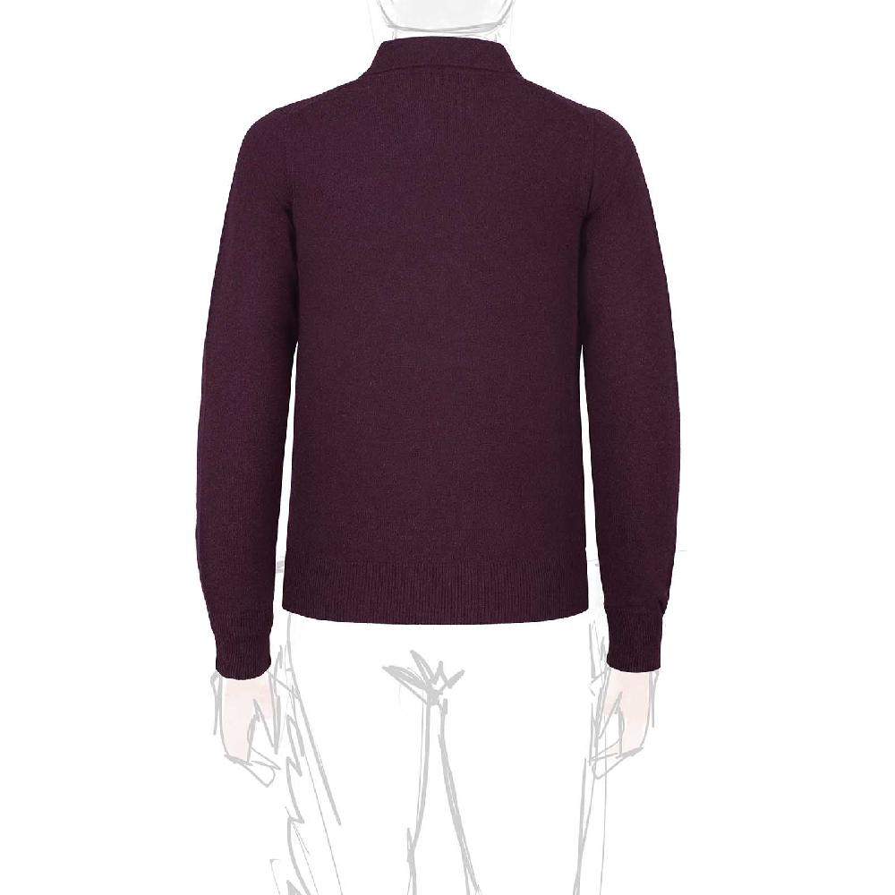 Rubinacci Polo in cashmere vino Super Saving Price