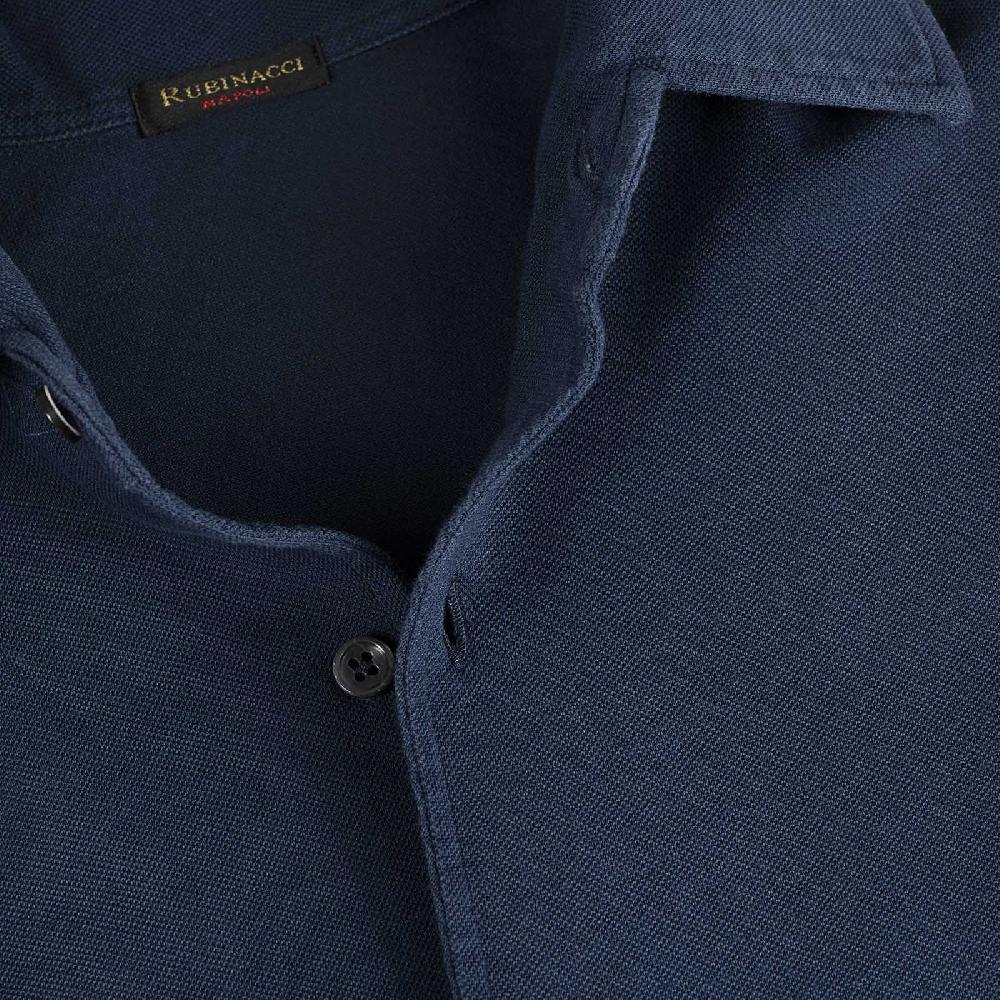 Rubinacci Camicia in piquet leggero blu ACQUISTA ORA
