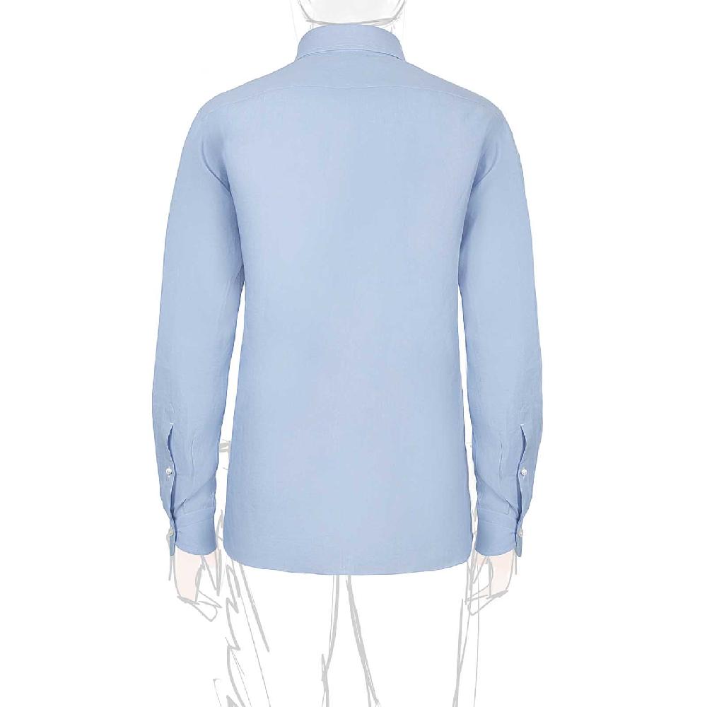 Rubinacci Camicia lino azzurra Ultimo giorno
