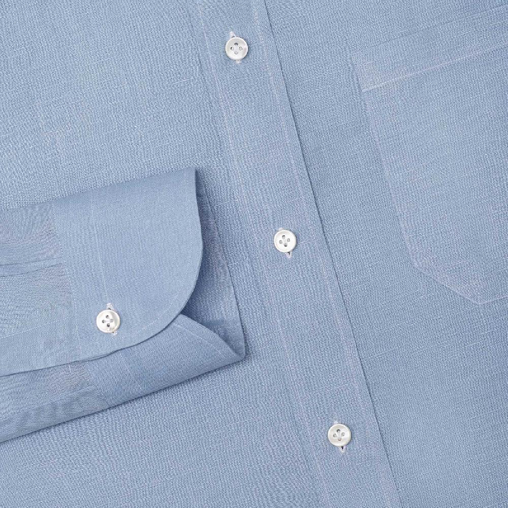 Rubinacci Camicia lino azzurra Ultimo giorno