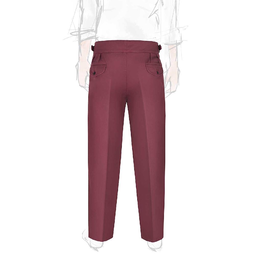 Rubinacci Pantalone manny in cotone vino 50% di sconto per tempo limitato