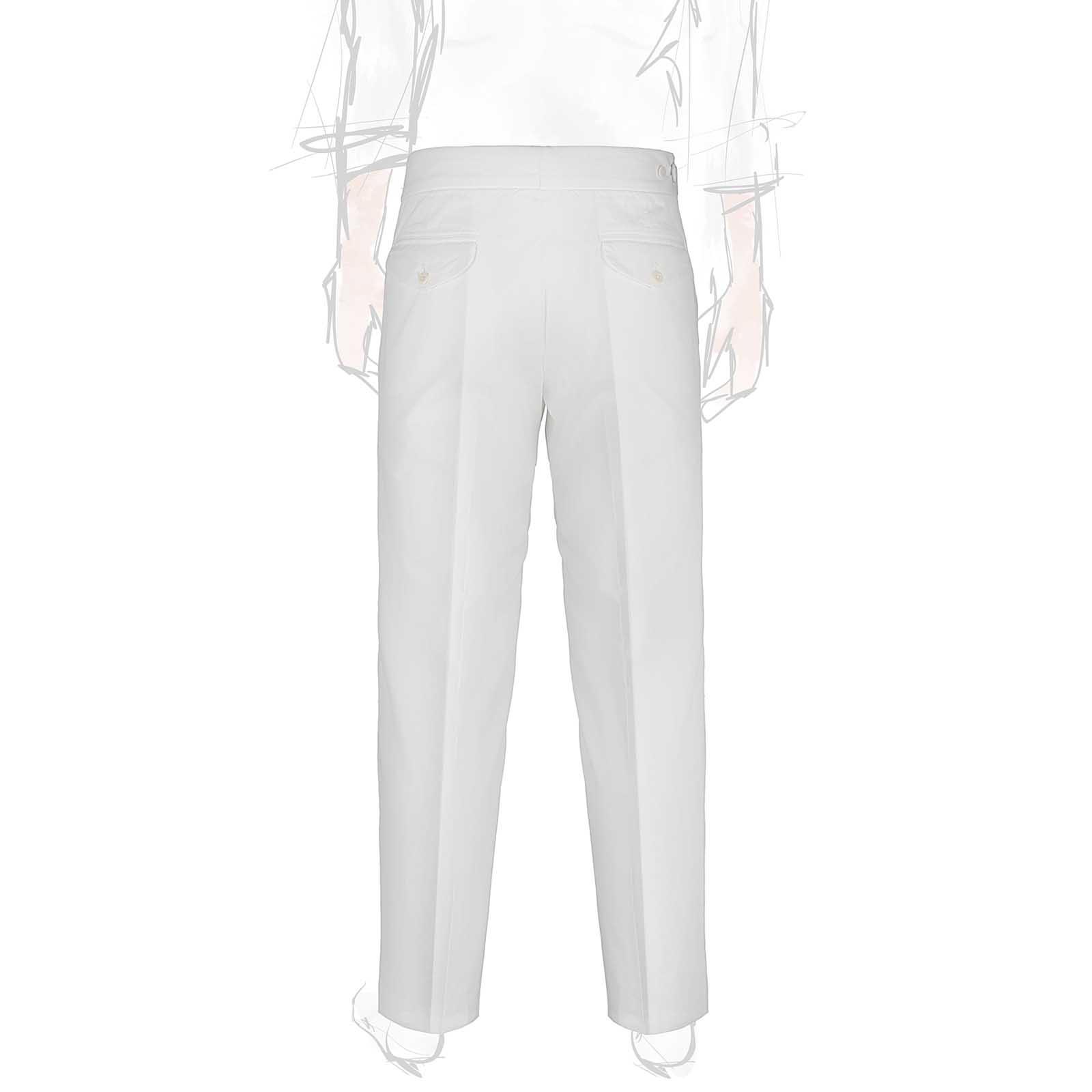 Rubinacci Pantalone genny in cotone bianco 2025