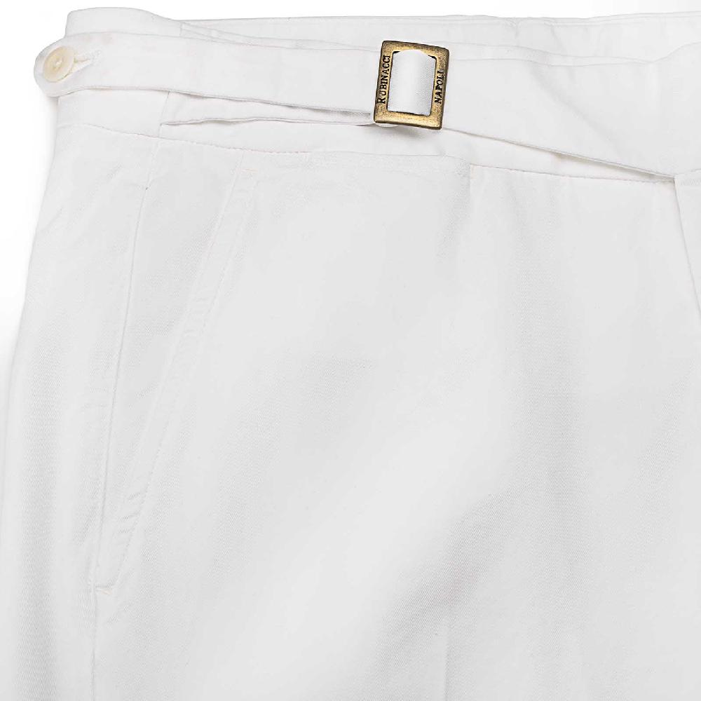 Rubinacci Pantalone genny in cotone bianco 2025