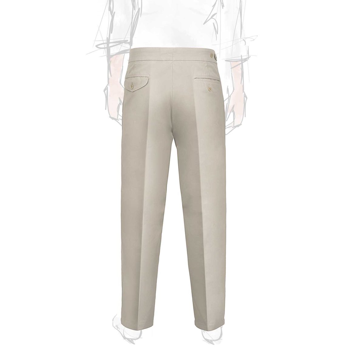 Rubinacci Pantalone genny in cotone beige Italia