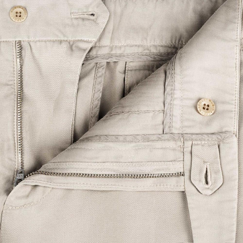 Rubinacci Pantalone genny in cotone beige Italia