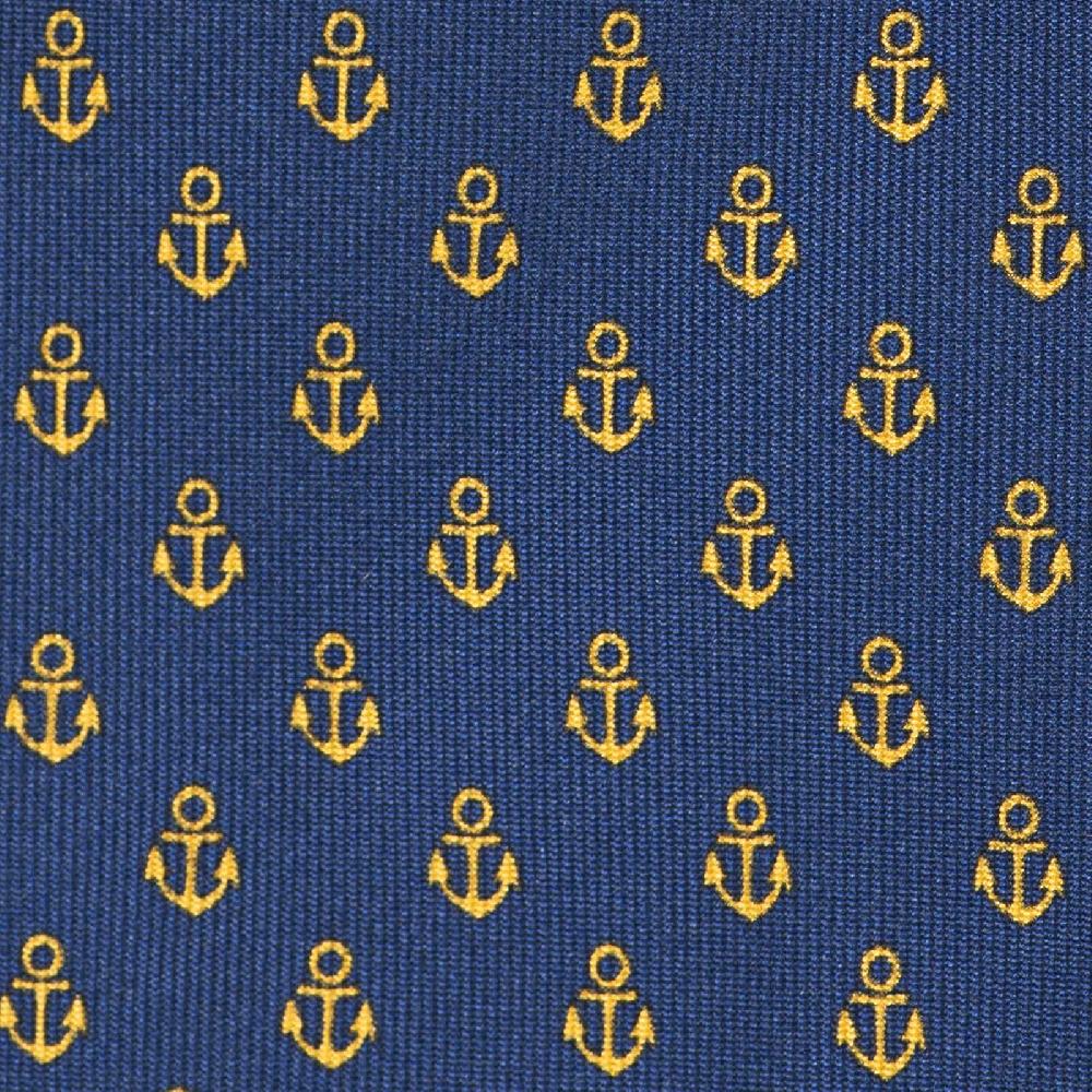 Rubinacci Cravatta in twill di seta con stampa ancora gialla Promozione Limitata