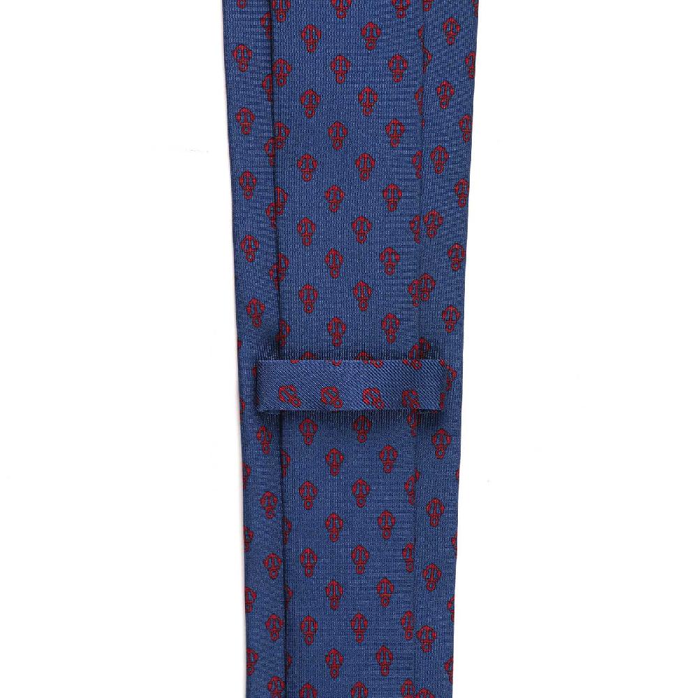 Rubinacci Cravatta in twill di seta con stampa ancora rossa Fino Al -60%