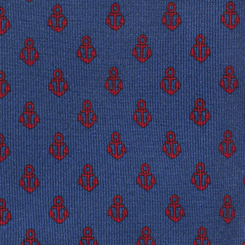 Rubinacci Cravatta in twill di seta con stampa ancora rossa Fino Al -60%
