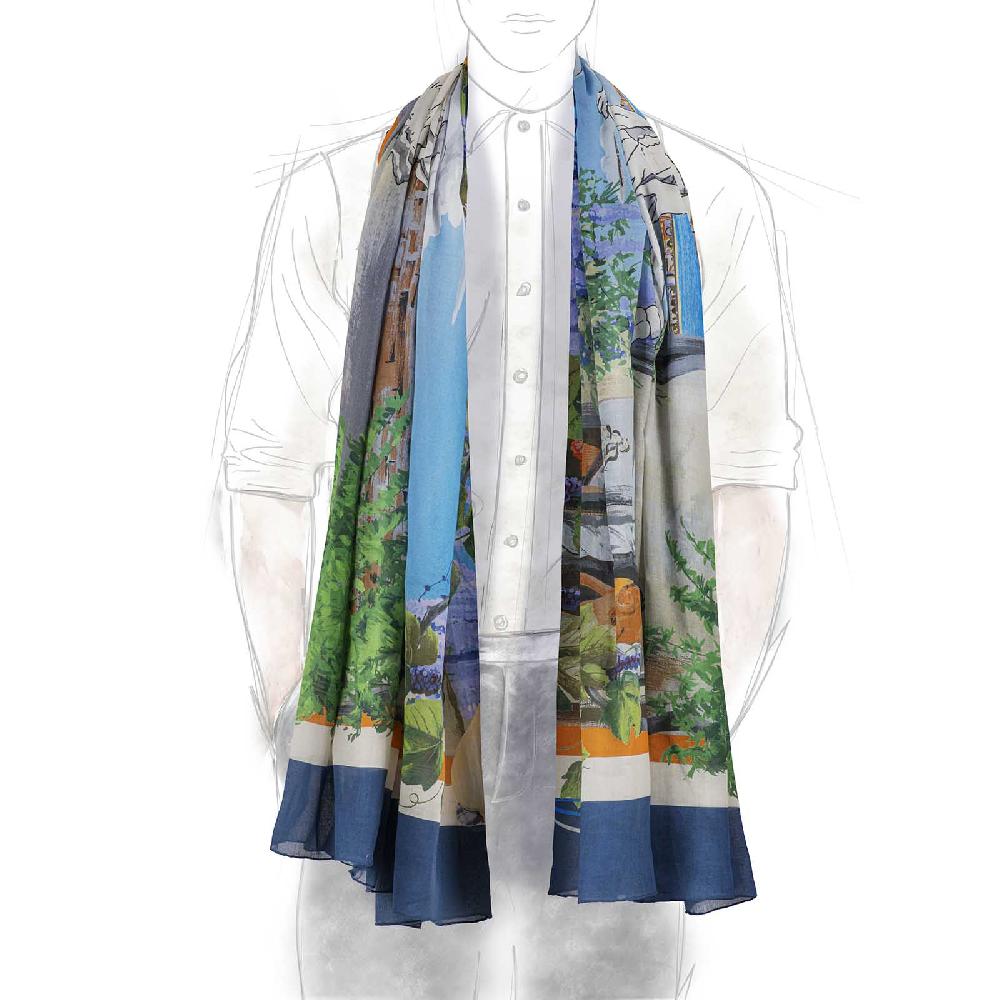 Rubinacci Stola tarantella blu Moda