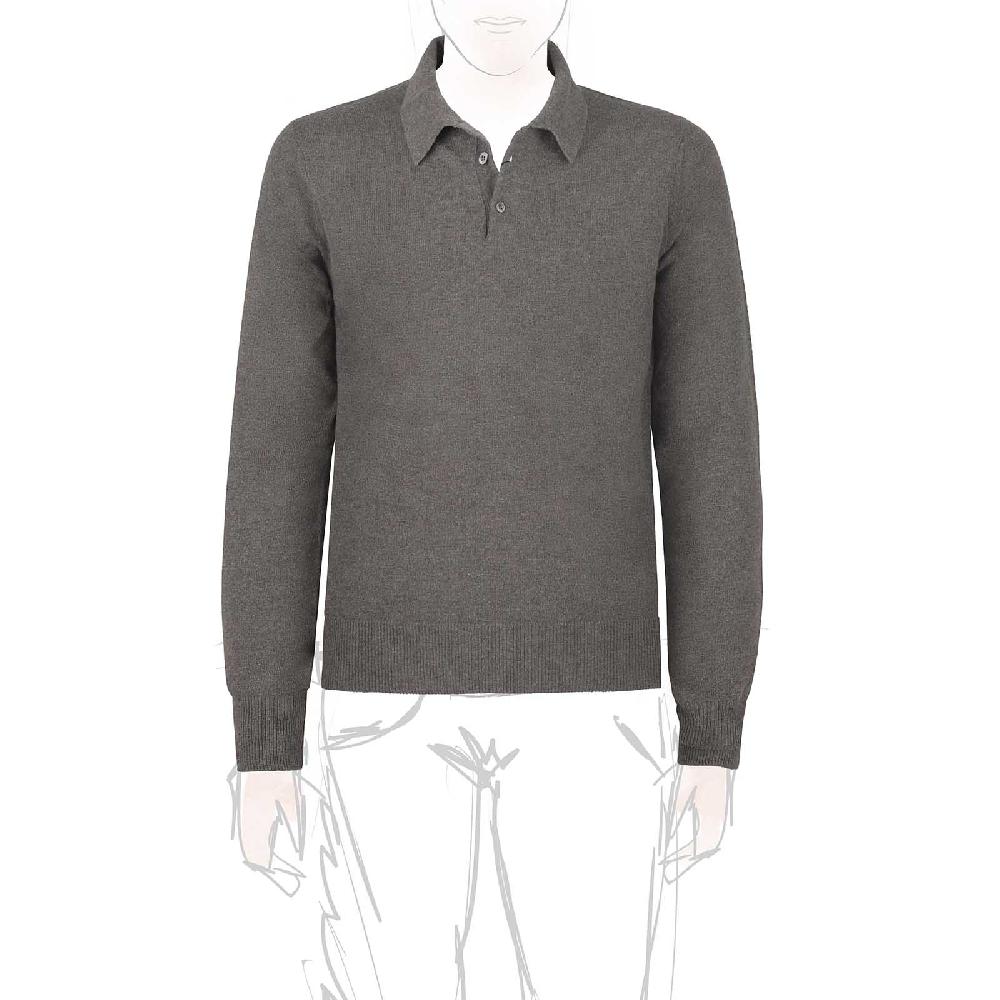 Rubinacci Polo in cashmere fango Grandi sconti