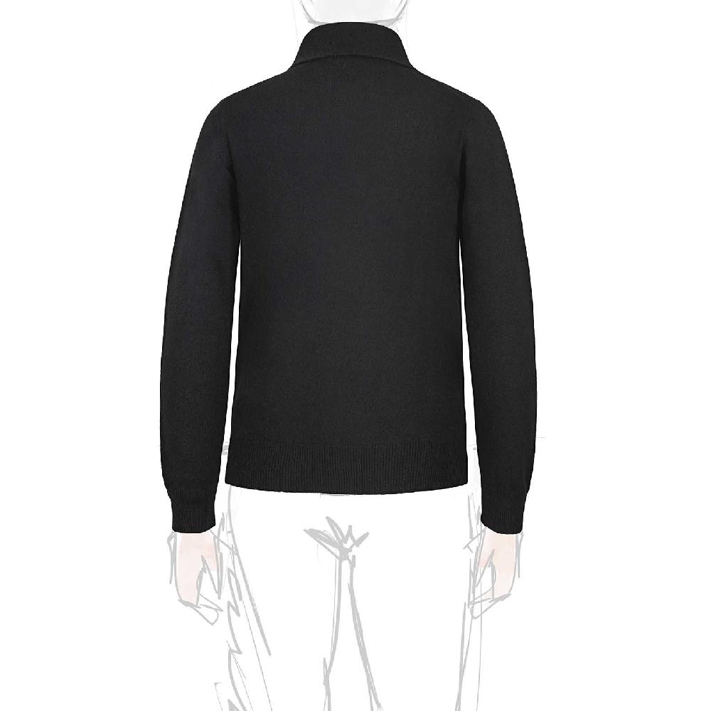 Rubinacci Polo in cashmere nero Offerte stagionali