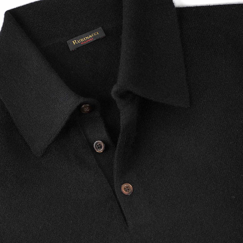 Rubinacci Polo in cashmere nero Offerte stagionali