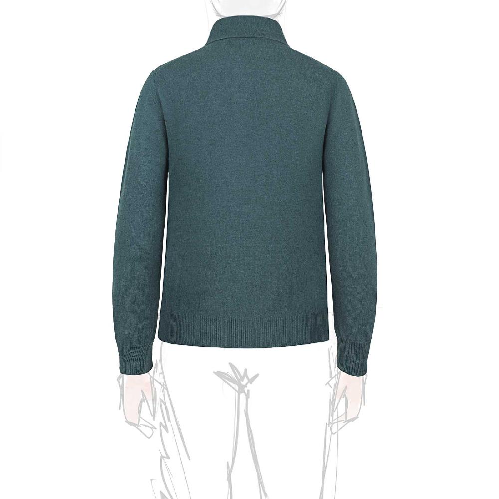 Rubinacci Polo in cashmere verde Liquidazione