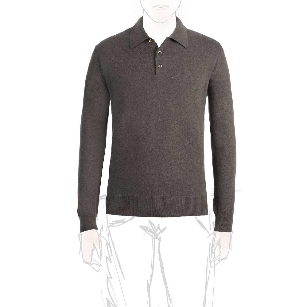 Rubinacci Polo in cashmere tortora Offerte speciali