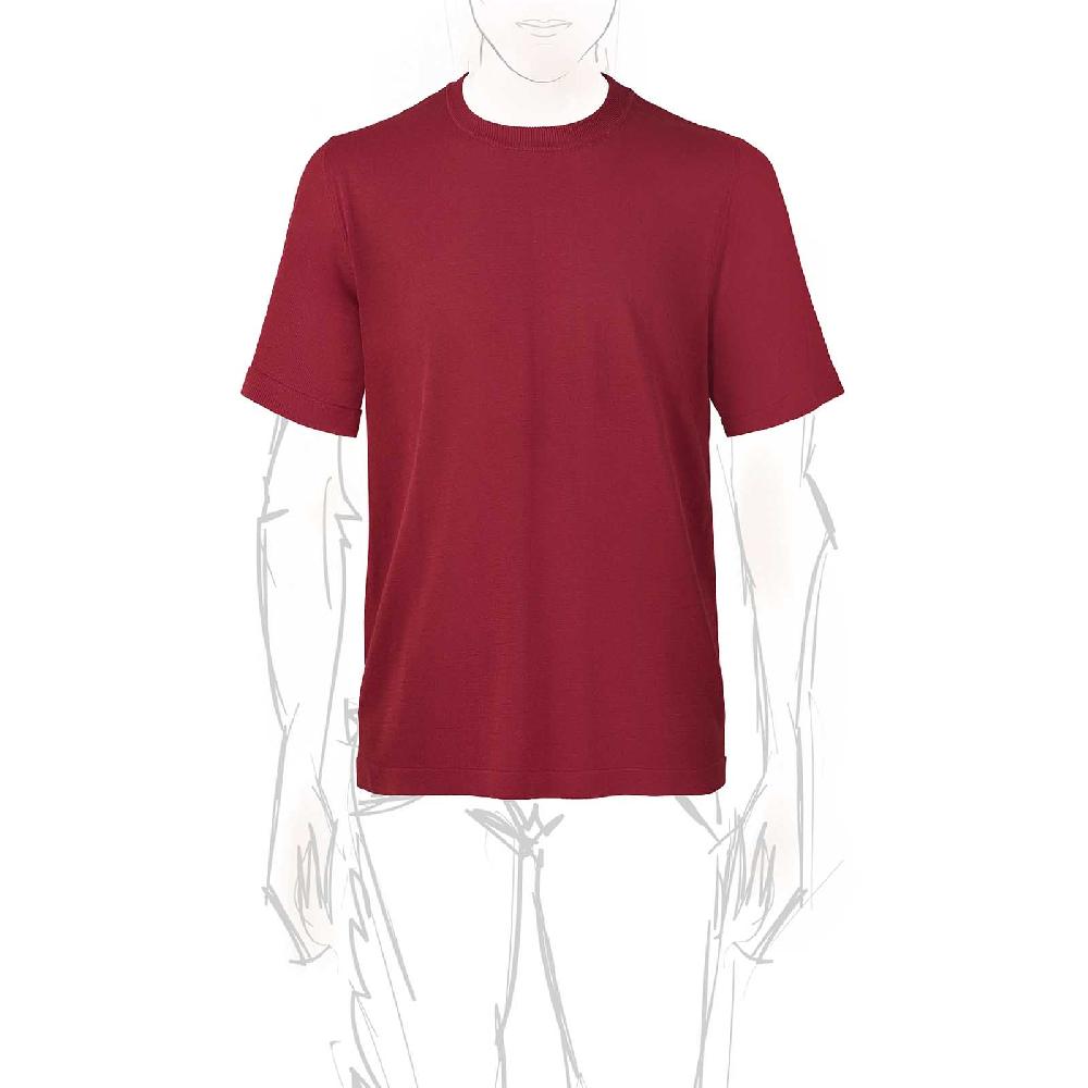 Rubinacci T-Shirt cotone bordeaux Super Saving Price