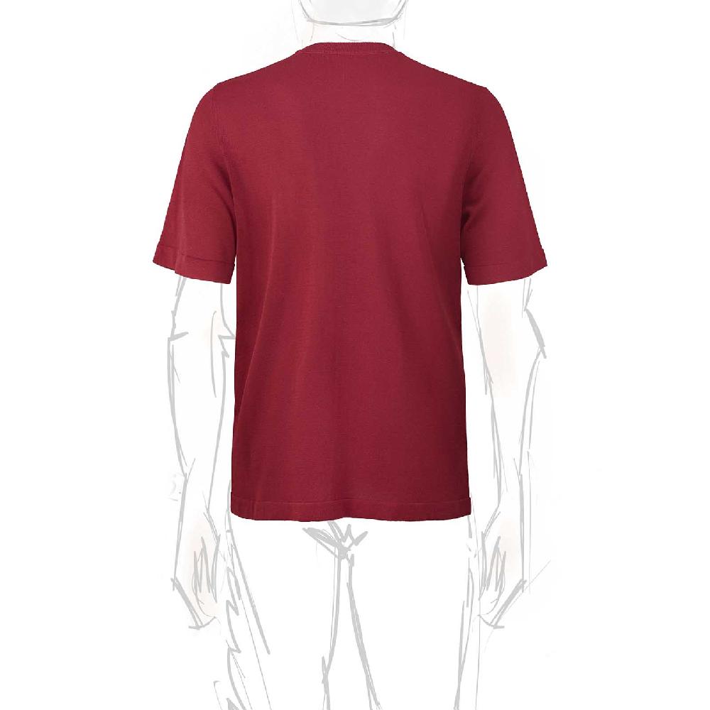 Rubinacci T-Shirt cotone bordeaux Super Saving Price