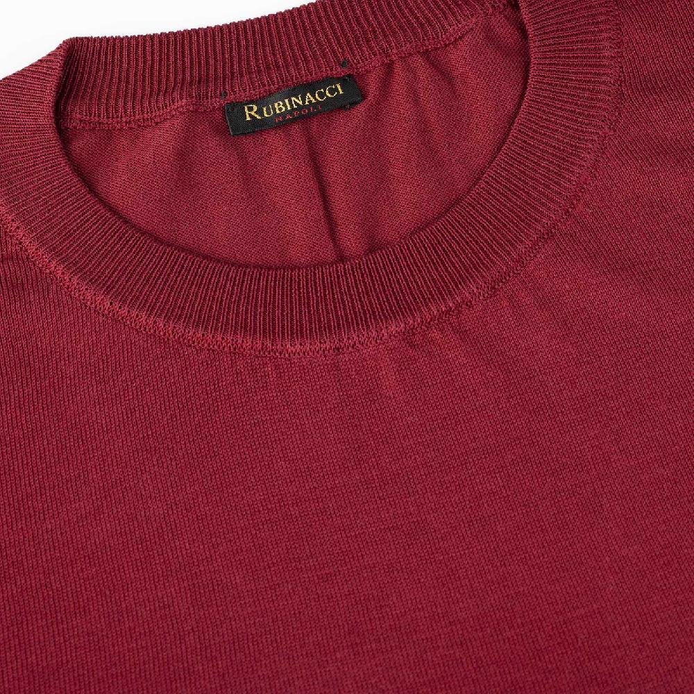 Rubinacci T-Shirt cotone bordeaux Super Saving Price