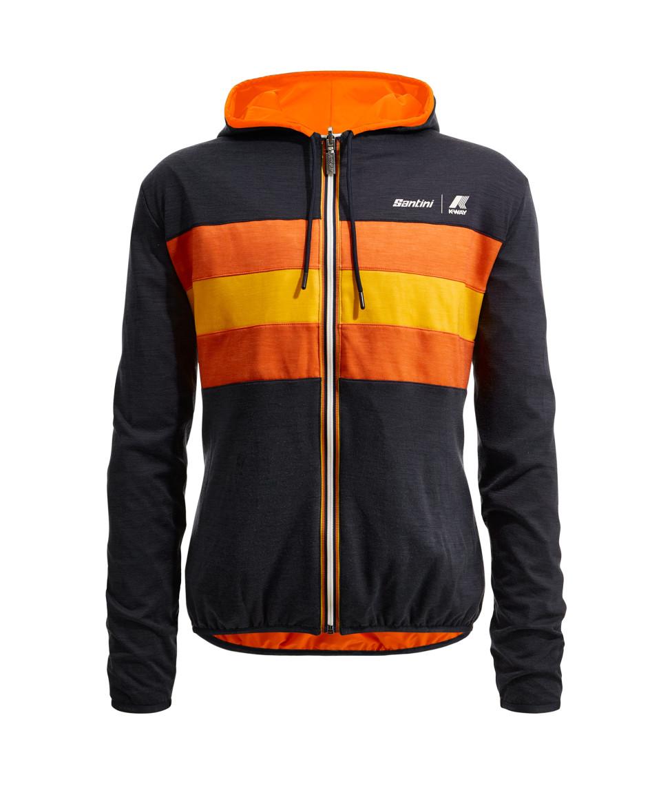 Santini SANTINI x K-WAY - GIACCA ANTIVENTO REVERSIBILE Nuovo