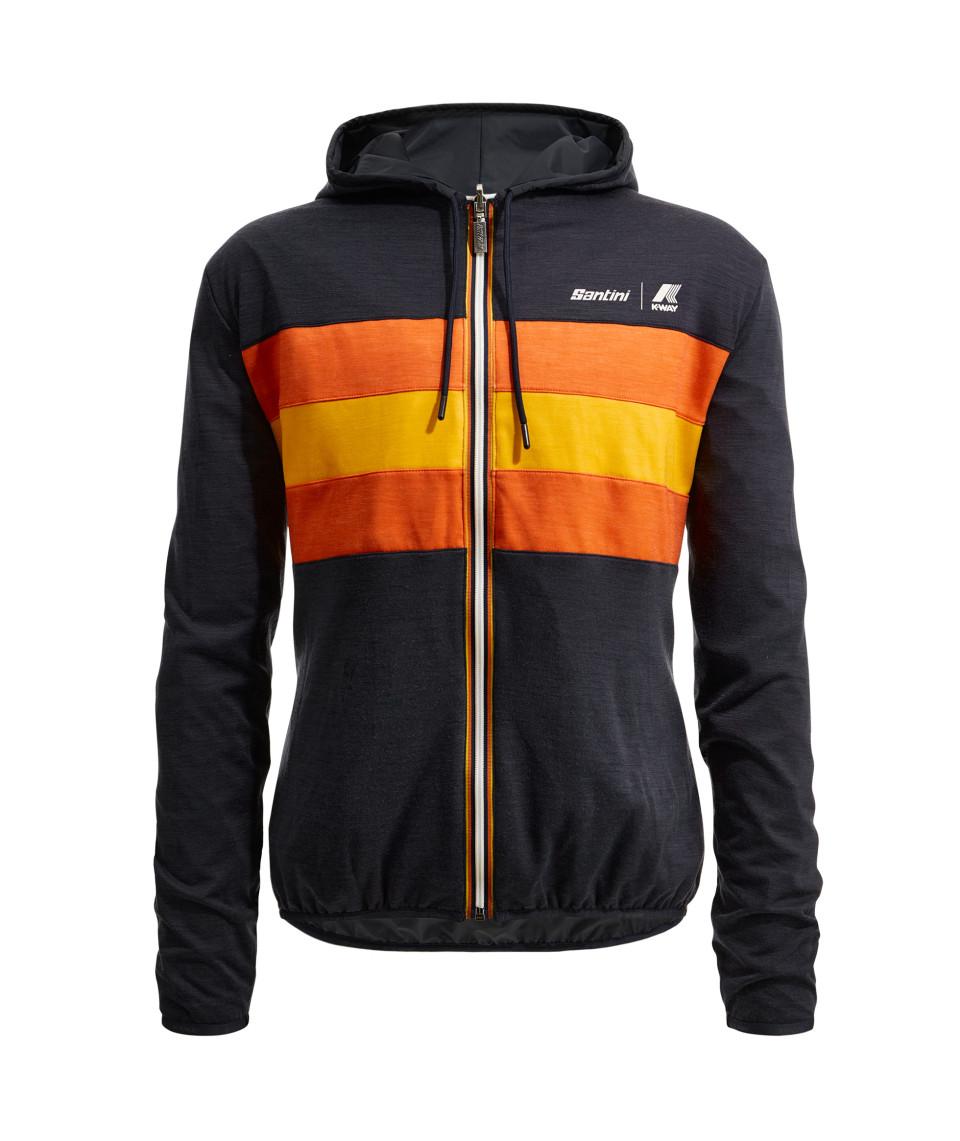 Santini SANTINI x K-WAY - GIACCA ANTIVENTO REVERSIBILE Qualità