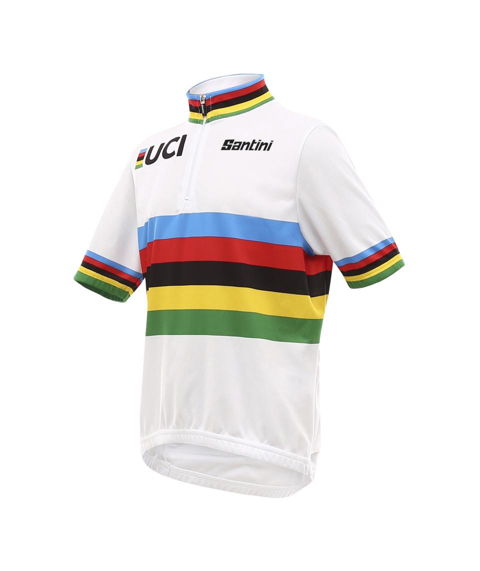 Santini UCI OFFICIAL CAMPIONE DEL MONDO - MAGLIA BAMBINO Qualità Garantita