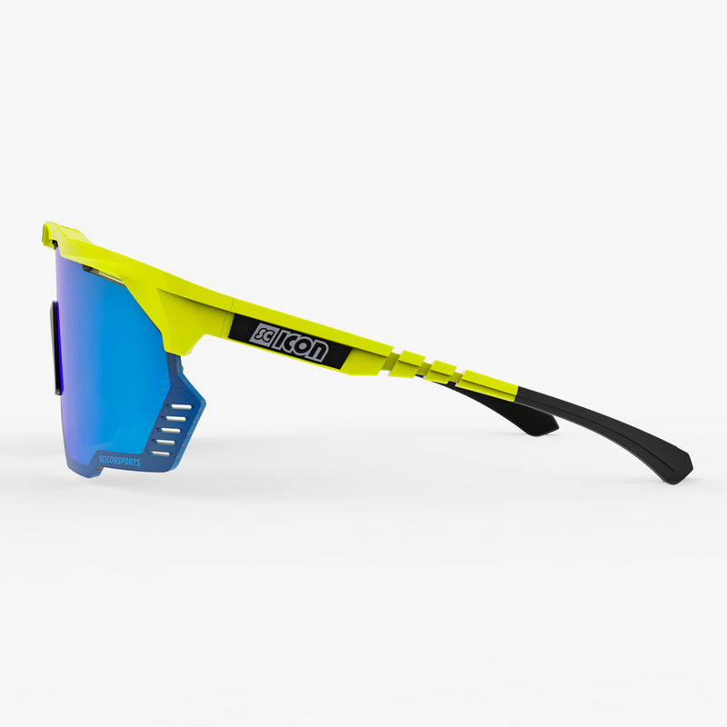 Scicon Aeroshade Kunken Occhiali Ciclismo Giallo Fluo/Blu Negozio