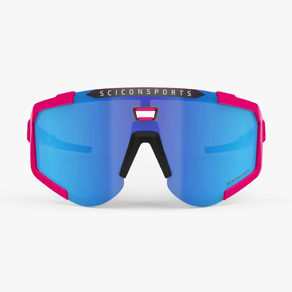 Scicon Occhiali Sportivi Aeroscope Rosa Fluo/Blu In Linea