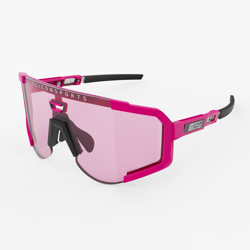 Scicon Occhiali Sportivi Aeroscope Rosa Fluo/Blu In Linea