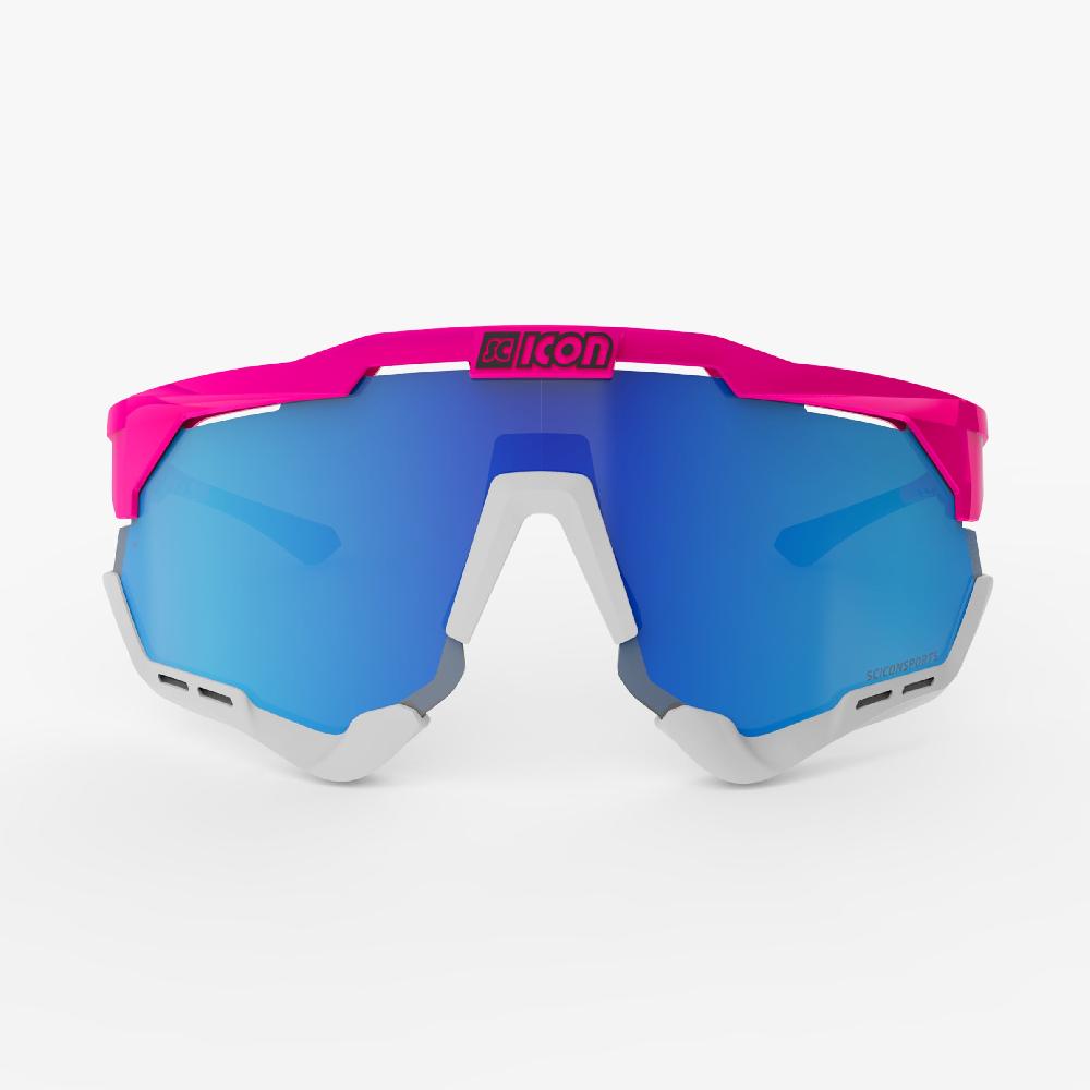 Scicon Aeroshade XL Occhiali Ciclismo Rosa Fluo/Blu Nuovo
