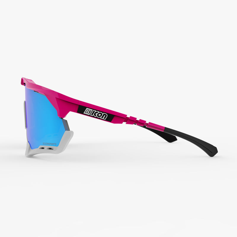 Scicon Aeroshade XL Occhiali Ciclismo Rosa Fluo/Blu Nuovo