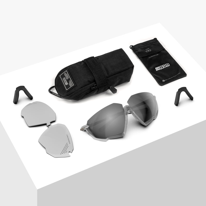 Scicon Aerojet Occhiali Ciclismo Cristallo/Argento Spedizione Gratuita